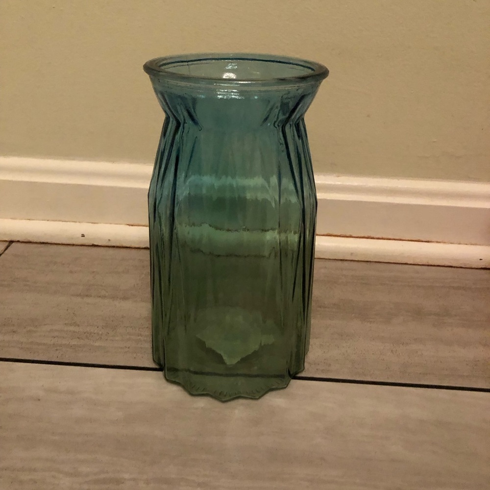 Aqua Tall Vase